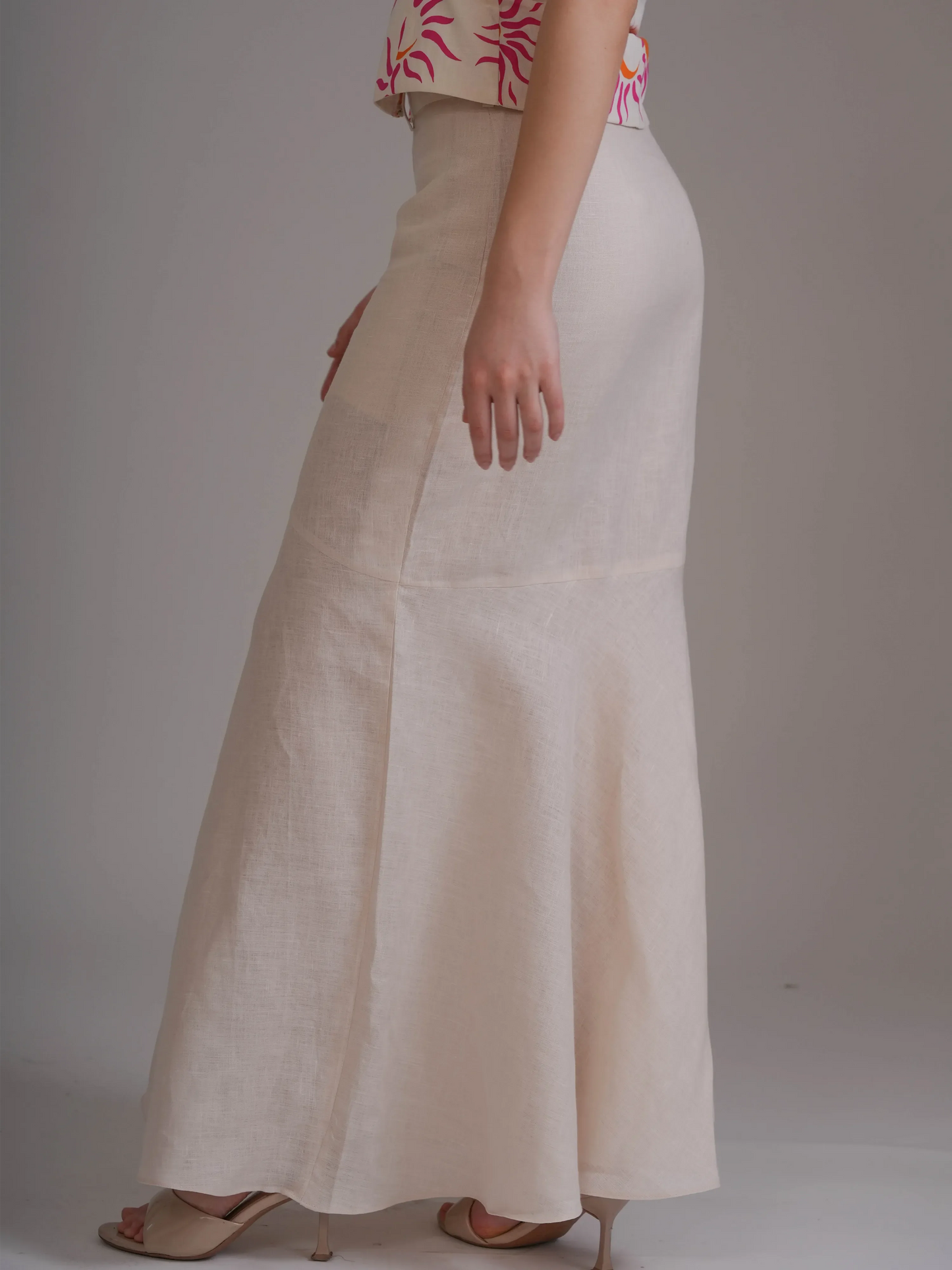 Off White Flaired Skirt