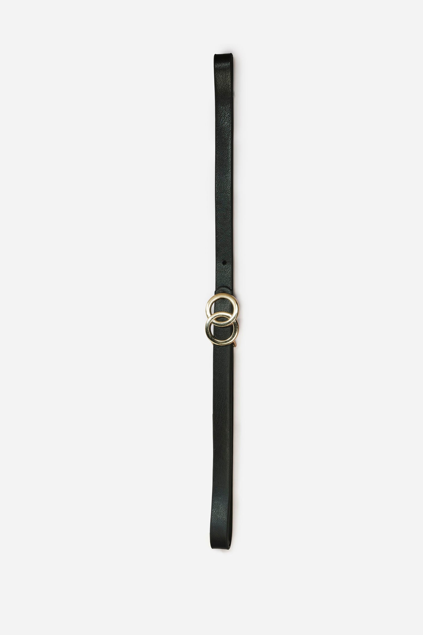 Luna Interlock Gold Buckle Slim Belt