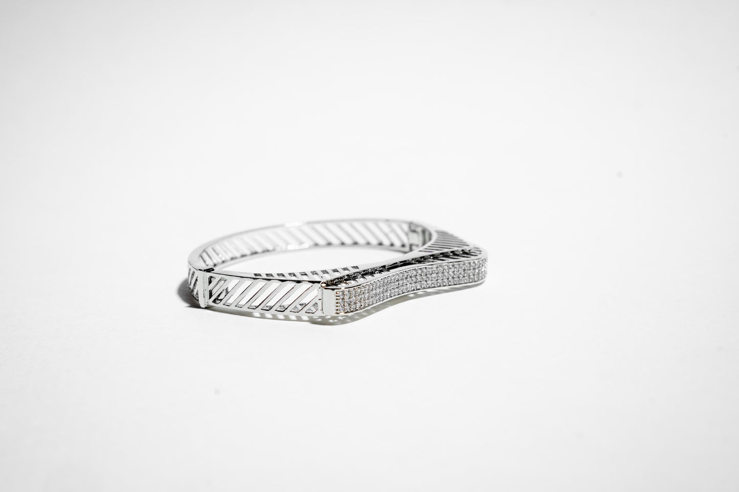 The Celestial Wave Pave Bangle | 925 Sterling Silver
