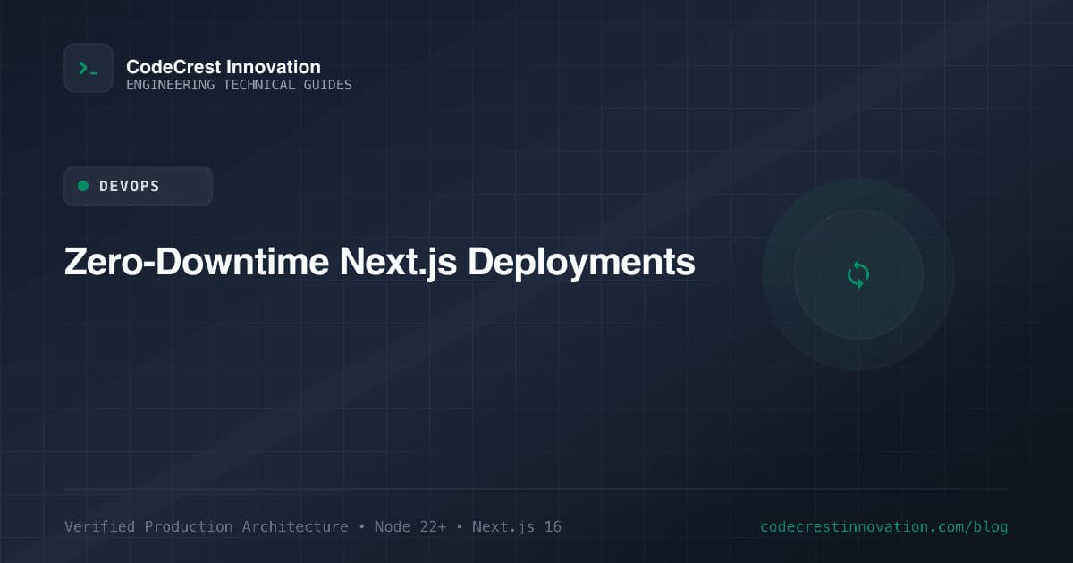 Zero-Downtime Deployments with Next.js: Rolling Releases, Asset Skew & Health Probes