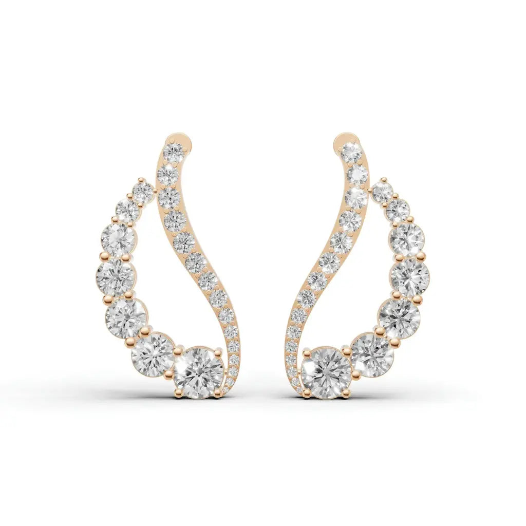 Aurélia Diamond Wing Hoop Earrings