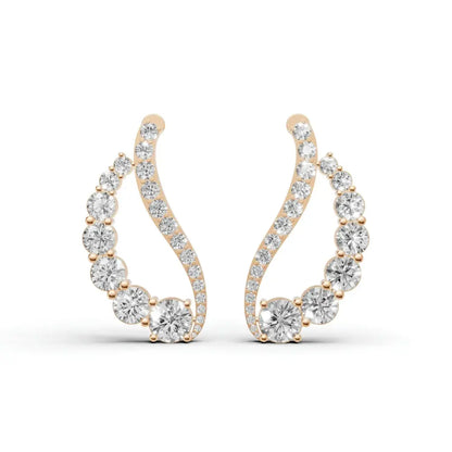 Aurélia Diamond Wing Hoop Earrings