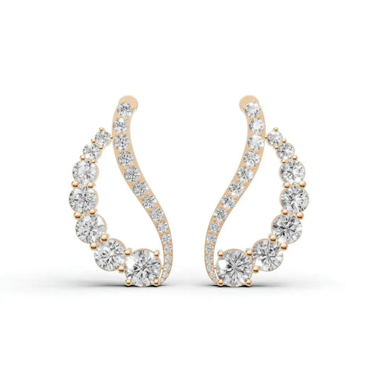 Aurélia Diamond Wing Hoop Earrings