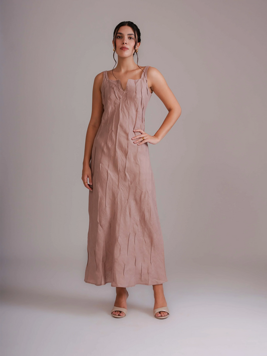 Dusty Pink Wavy Dress