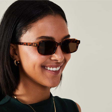 Savannah Tortoiseshell Rectangle Sunglasses