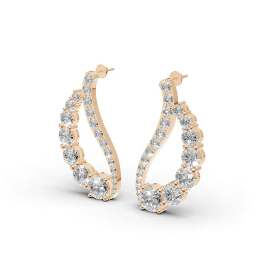 Aurélia Diamond Wing Hoop Earrings